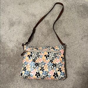 Fossil Multicolor Floral Crossbody Bag